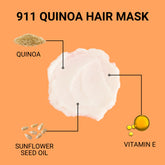Biotop Professional 911 Hair Mask Quinoa 850ml |Unisex| Provides a Rich Dose of Vitamins & Proteins |Paraben, SLS & Sulfate free |For Colored, Extremely Dry, Very Damaged and Burnt/Over processed hair